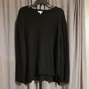 Ella Moss Black Crewneck Sweater - Women's Scoop Crew